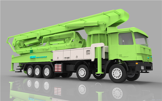 D:第八屆CAXA 3D設計大賽工業(yè)組 56m泵車平賽（貼）混凝土泵車.png